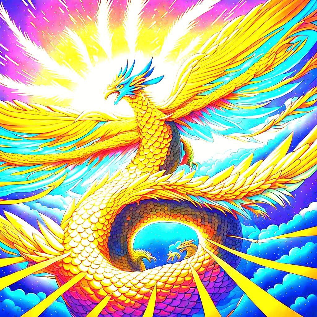 Ophanim Dragon in Anime Style