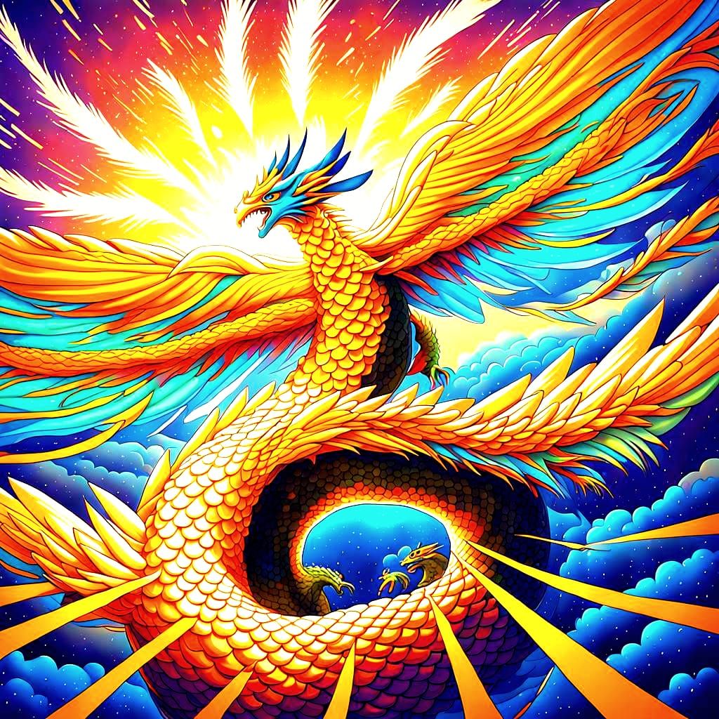 Ophanim Dragon in Anime Style