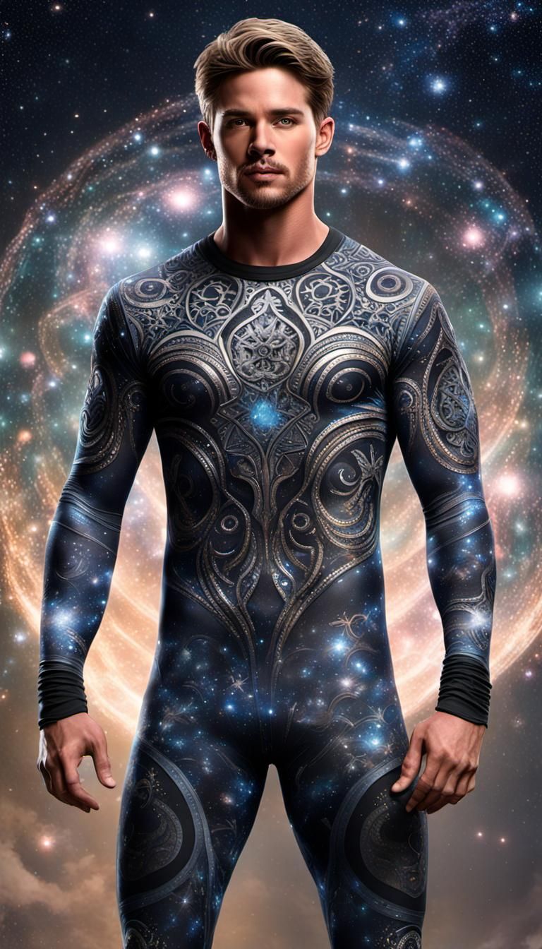 Celestial Zodiac Portrait in Photorealistic Style