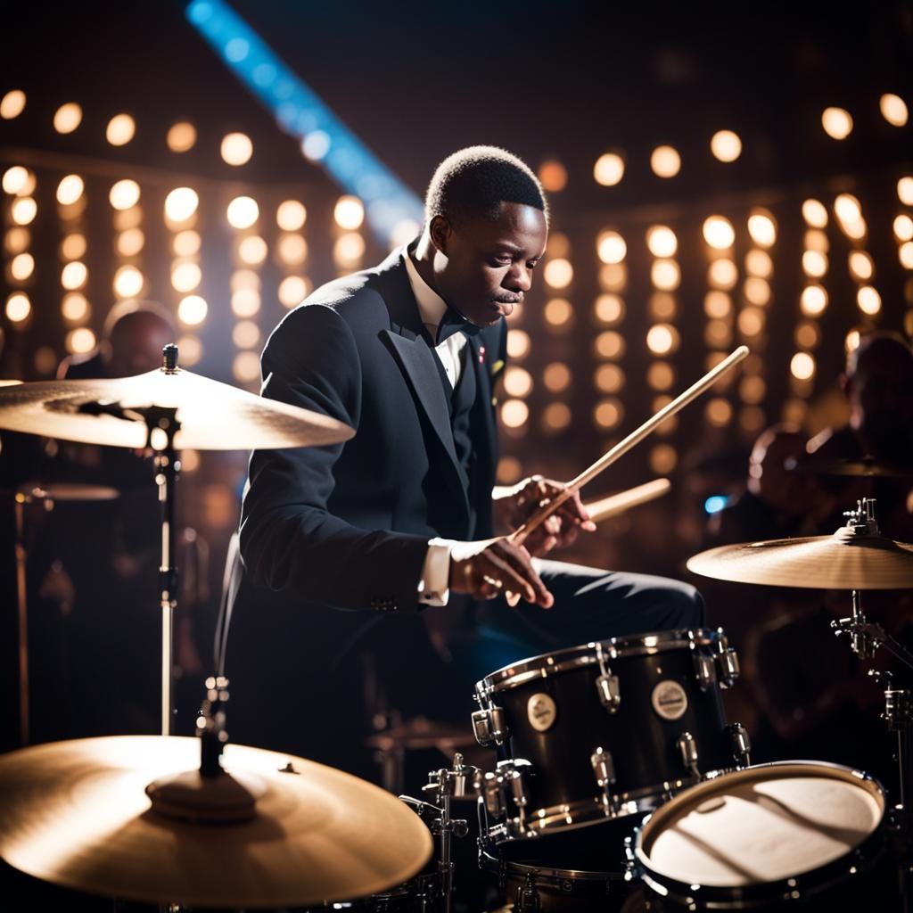 1920s Jazz Drummer in Nightclub Photo