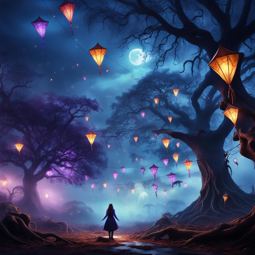 Evil Fairy Flying Kites in Haunted Park