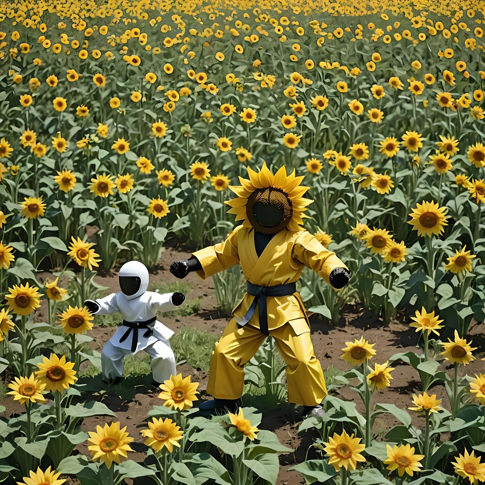 Sunflower Karate Champion Challenges Daffodil