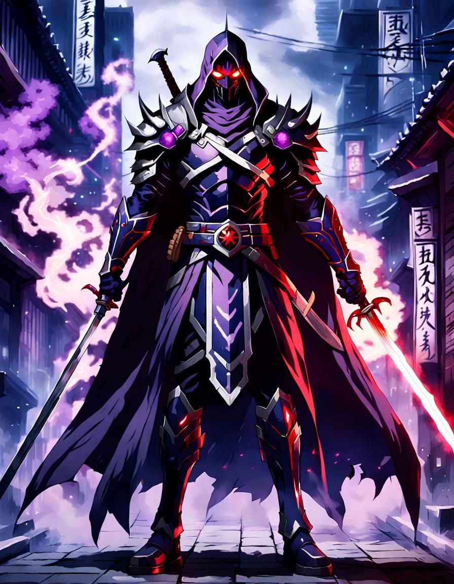 Cursed Knight in Tokyo Alley, Anime Style