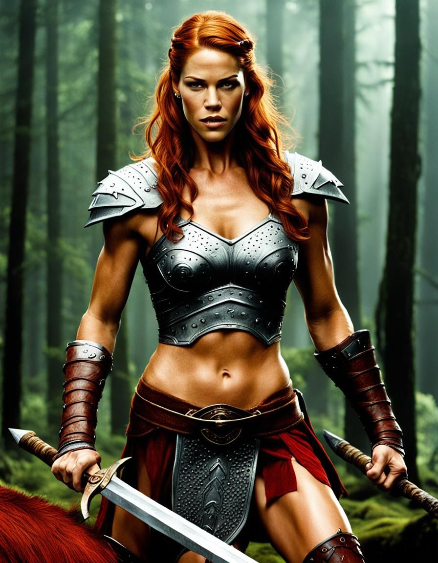 Barbarian Warrior Red Sonja: Cinematic Portrait