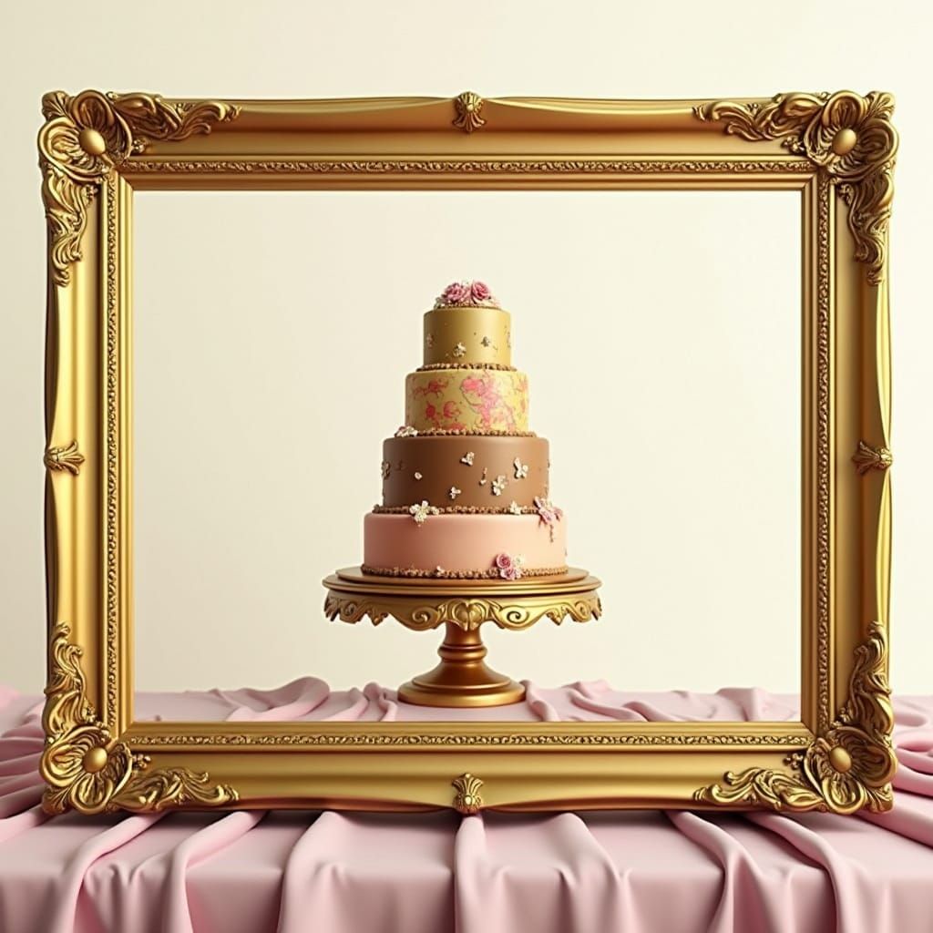 Golden Picture Frame Whispers Secrets of a Whimsical Showcas...