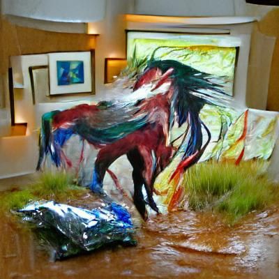 Wild Horse Shaking: Expressionist Palette Knife Painting