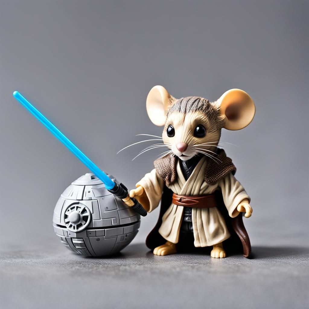 Mouse Jedi Toy in Millennium Falcon Packaging