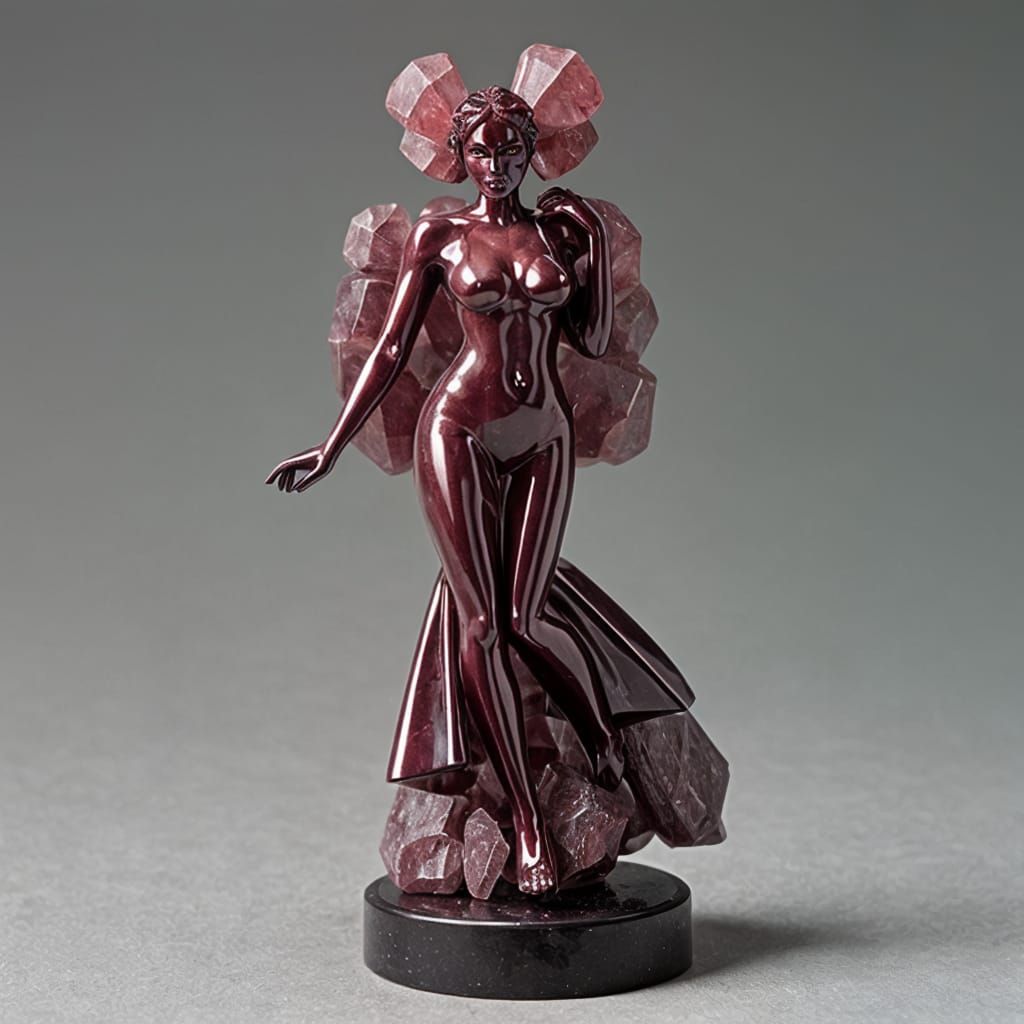 Rhodonite Goddess in Crystal Form