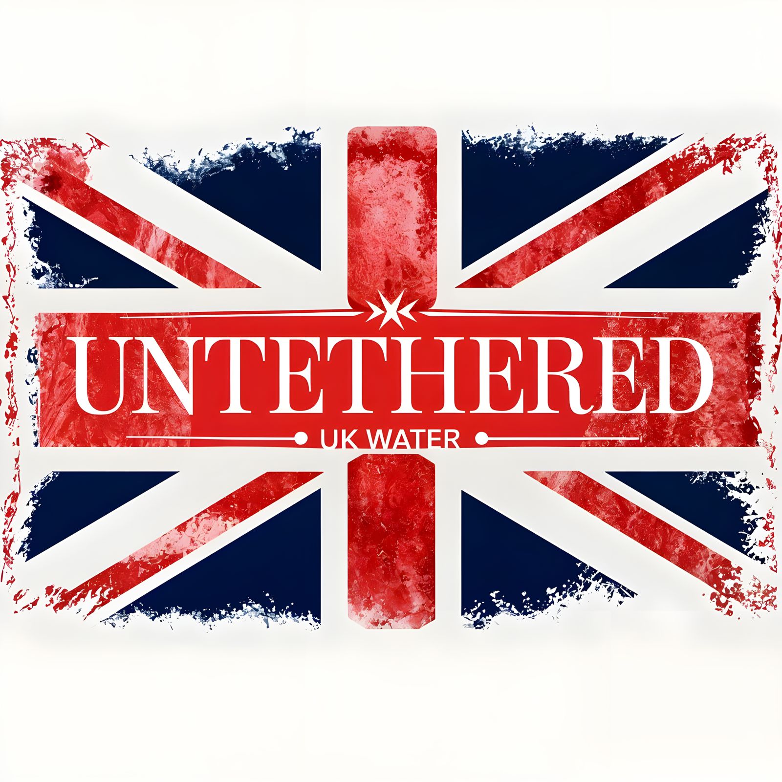 Luxurious Water Bottle Label with UK Flag in 4K