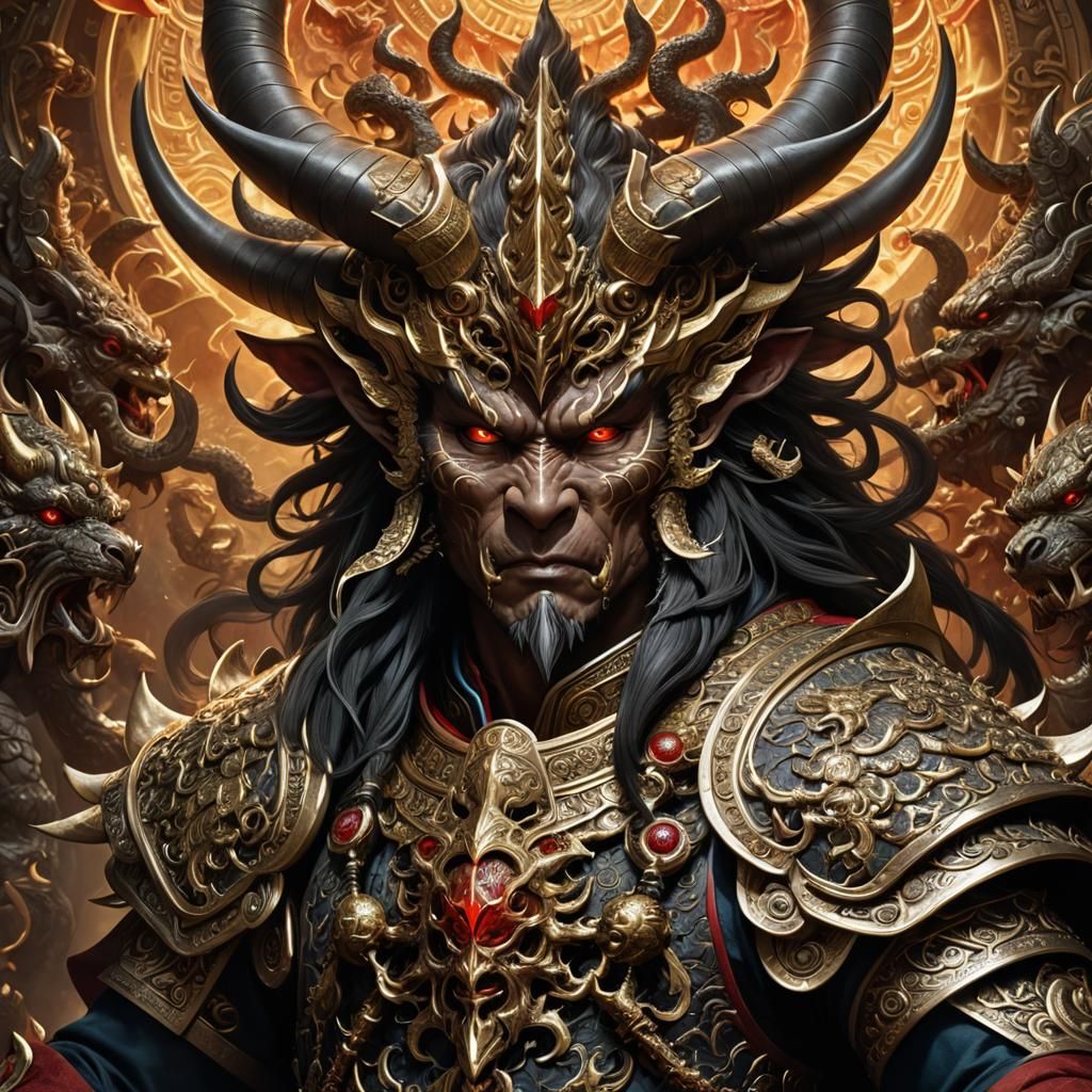 Demonic Emperor: A Hyperdetailed Fantasy Portrait