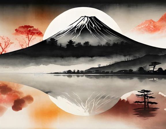 Mount Fuji Silhouettes: A Classic Japanese View