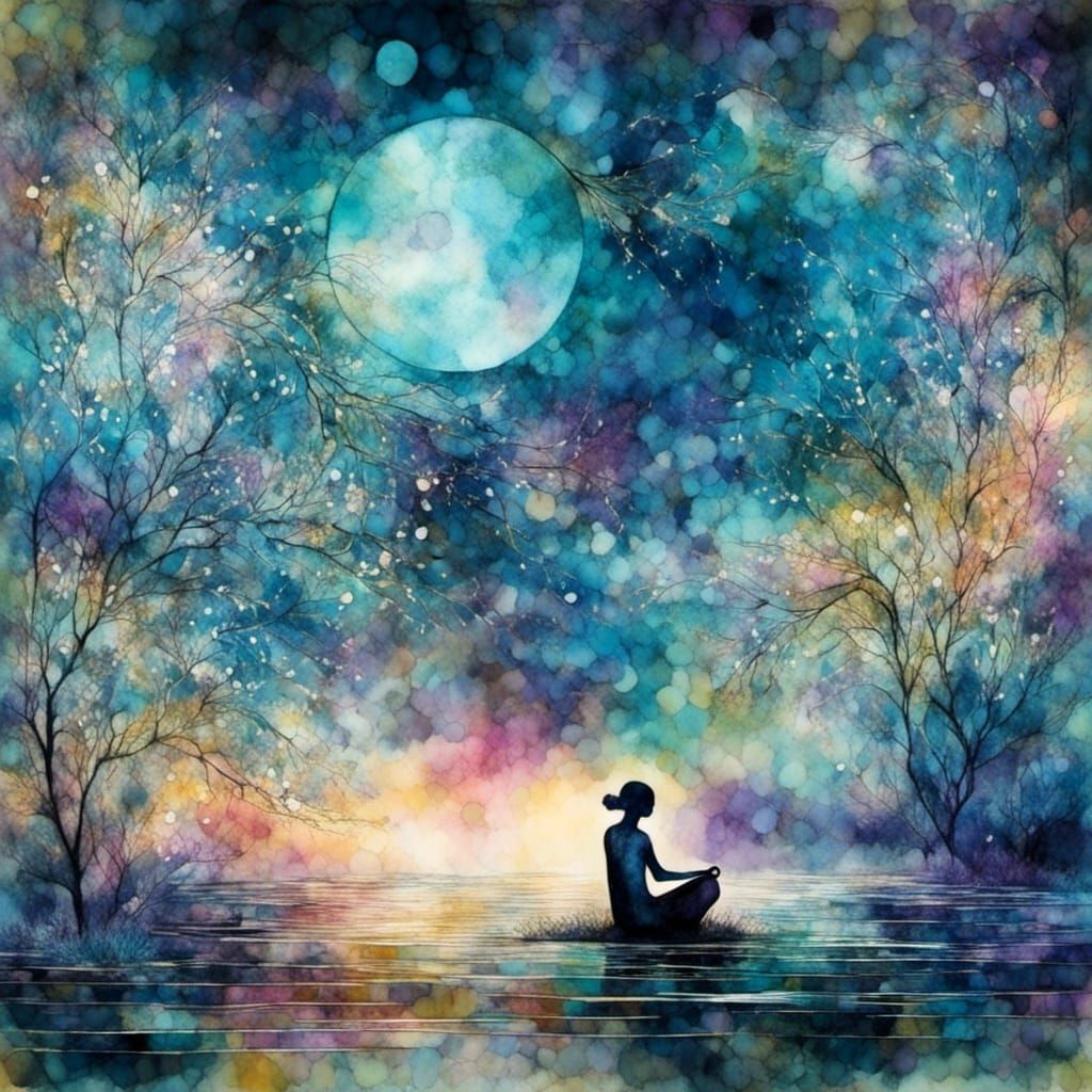 Liquid Ink Peace Symbol