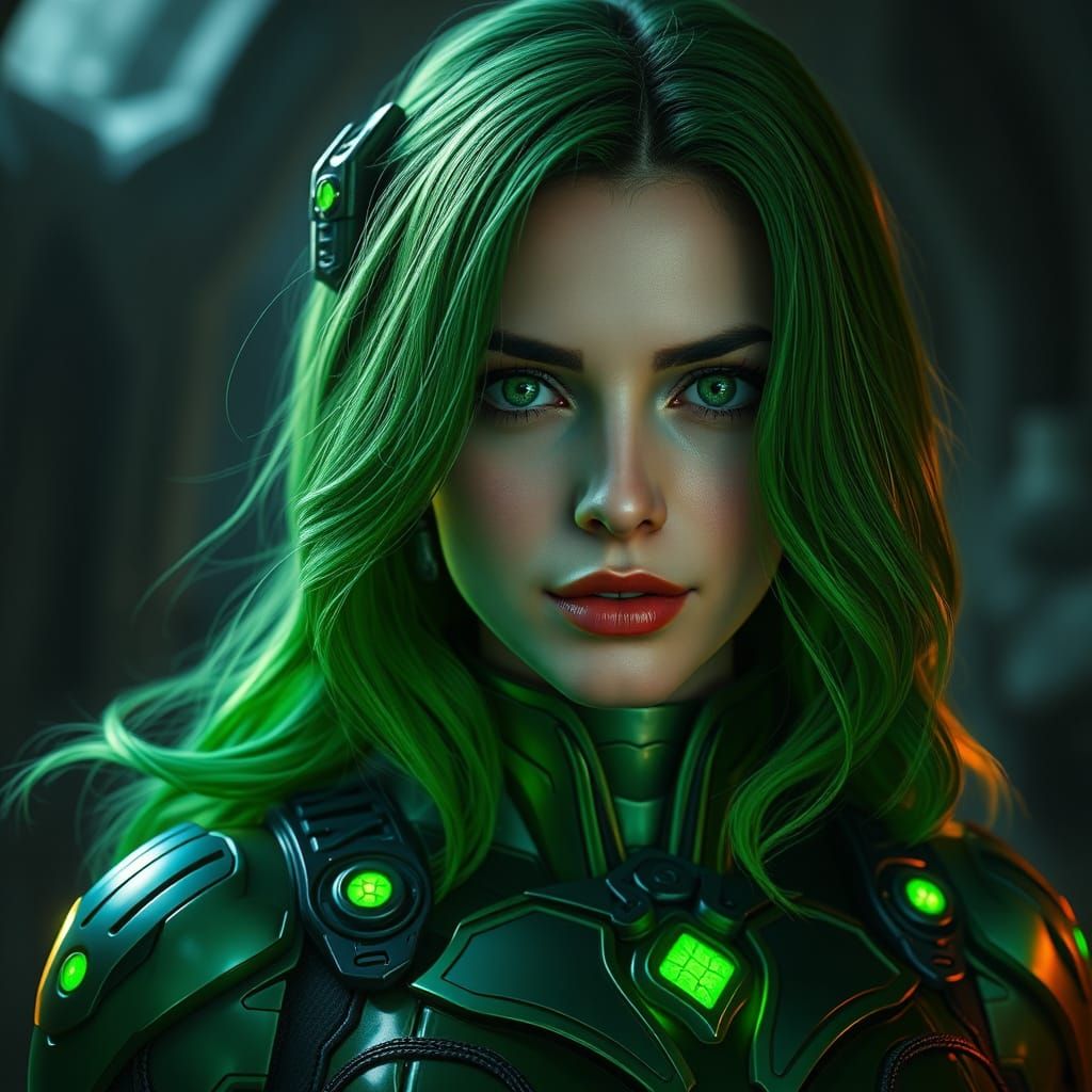 Epic Digital Matte Painting of a Polaris Corp Agent with Gre...