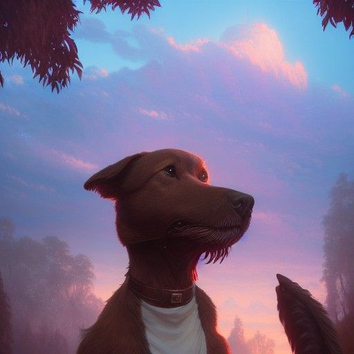 Hyperdetailed Realistic Portrait of Cocoa the Tour Dog