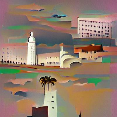 Casablanca Cityscape in Neutral Palette