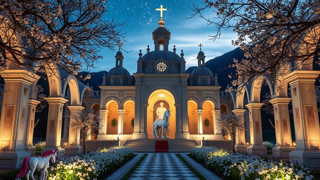 Ebony Unicorn Sanctuary: Alabaster Palace in Starry Valley