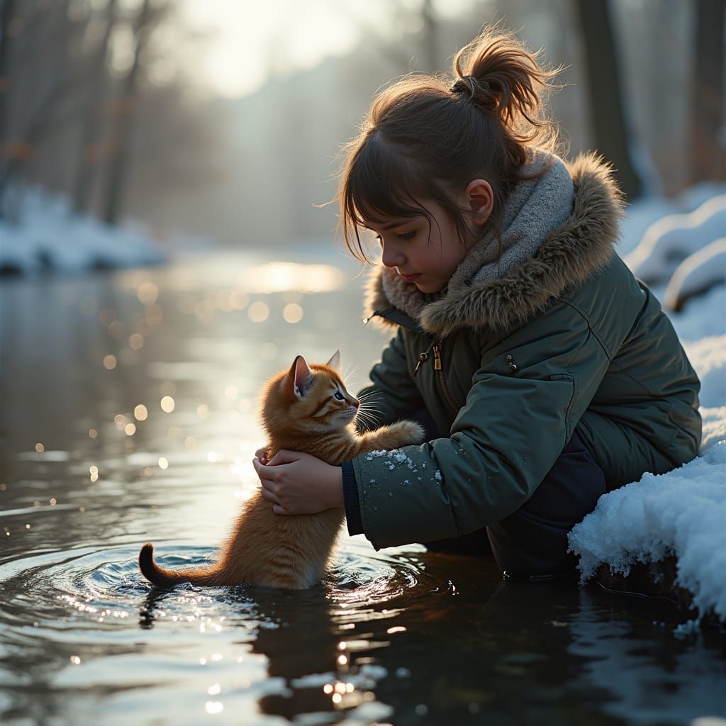 Tohru's Winter Rescue: Saving a Kitten from Freezing