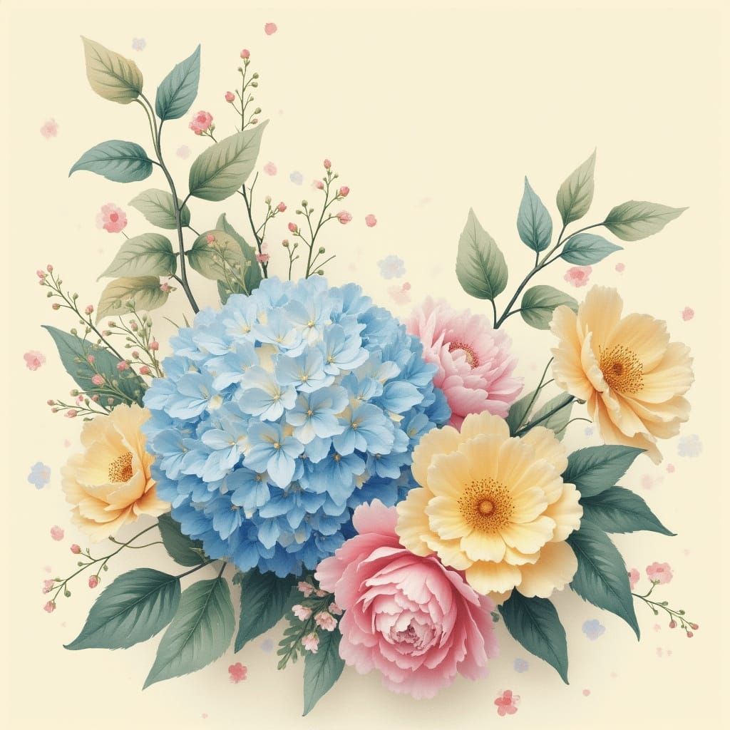 Ethereal Floral Bloom in Painterly Style