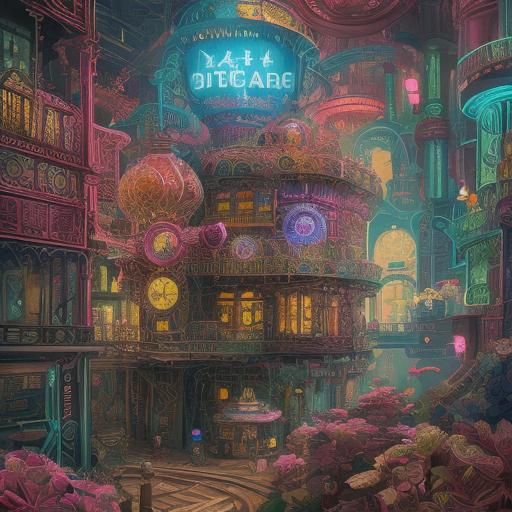 steampunk candy factory