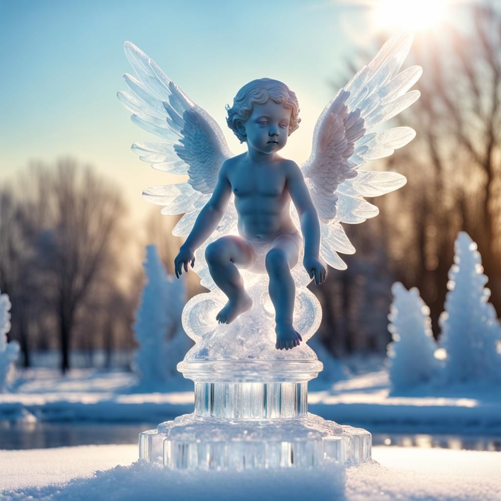 A small putti with wings
