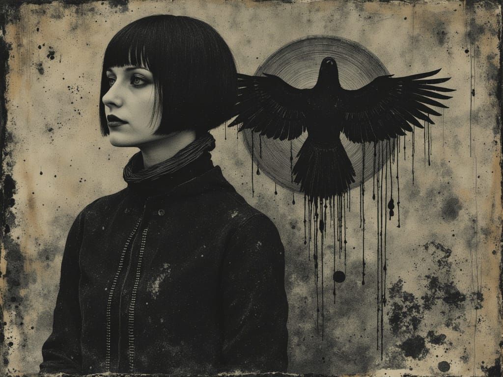 Ethereal Gothic Woman Album Art Poster