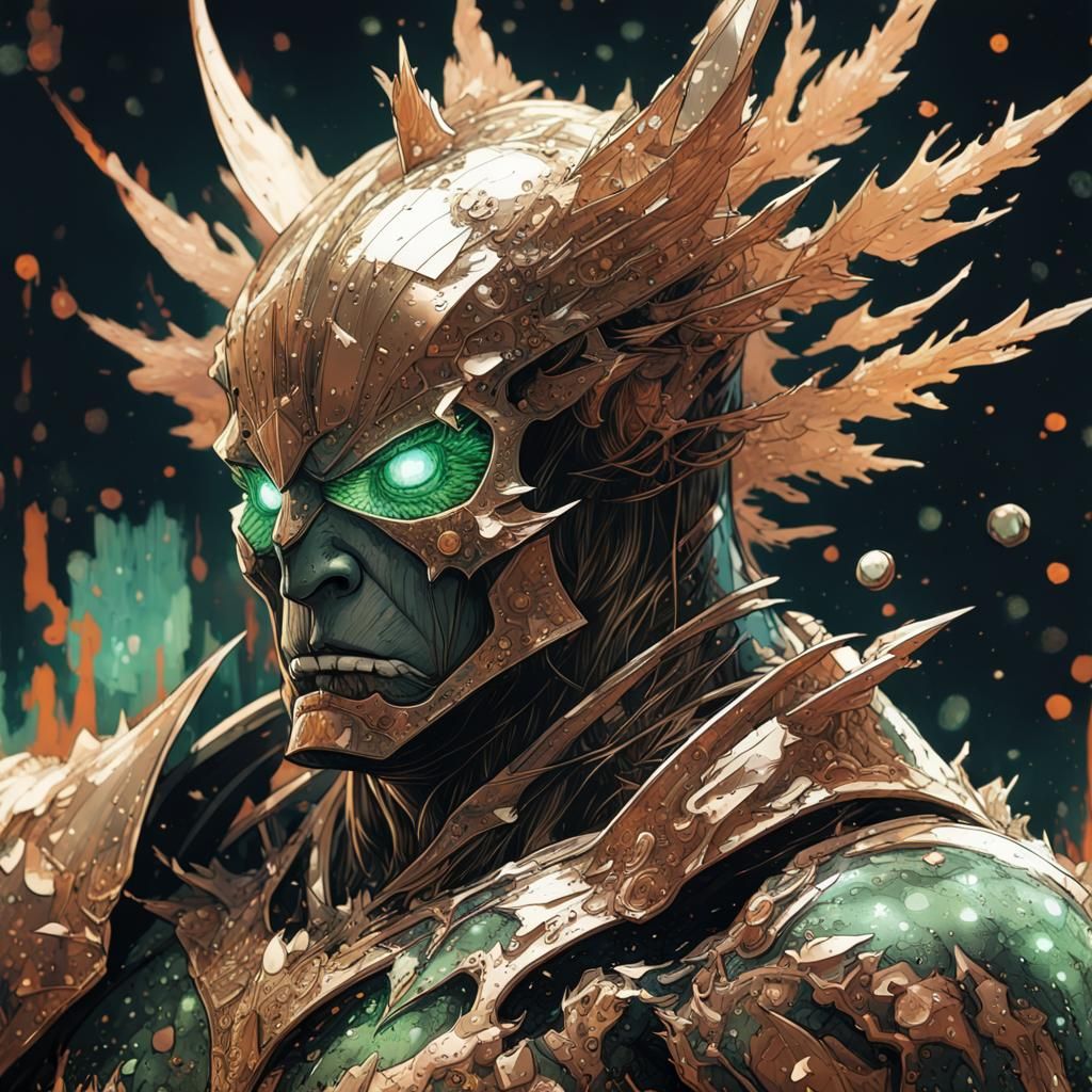 Hulking Knight in Crystal Armor, Digital Art