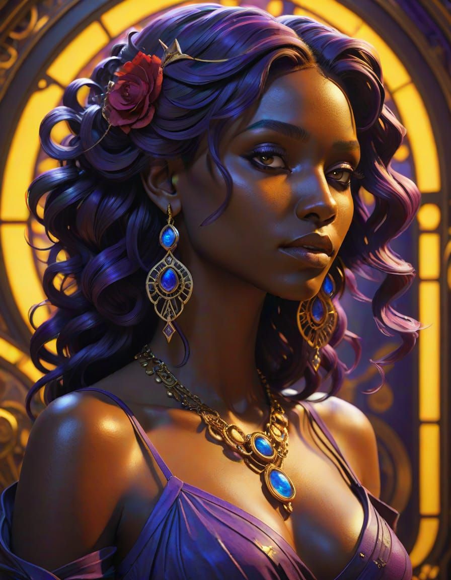 Ethereal Dark Fantasy Princess Portrait in Sepia Tone