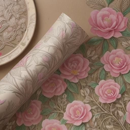 Intricate Floral Paper Art Illustration