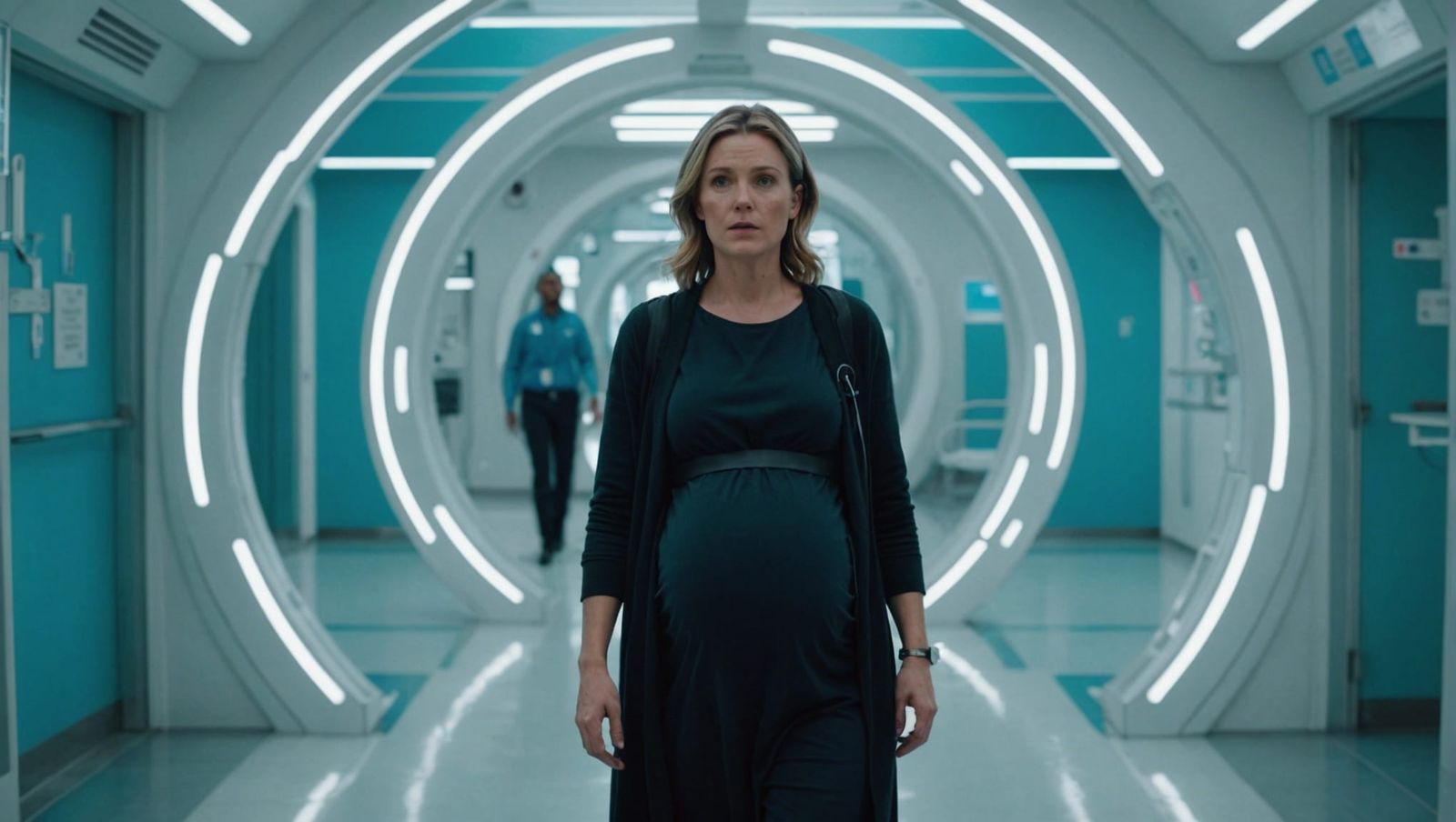 Pregnant Woman Emerges from Portal in Hospital