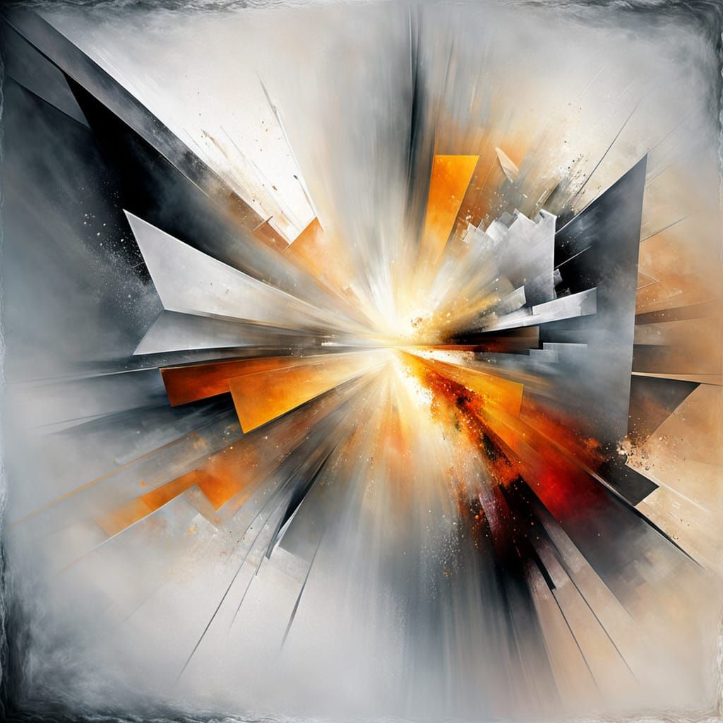 Vibrant Square Explosion in Soft Focus