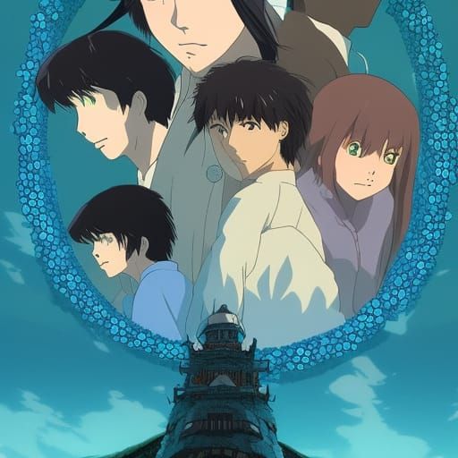 Anime Key Visual in Studio Ghibli Style
