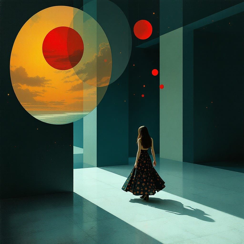 Surreal Porcelain Dreamscape in Neo-Symbolist Style