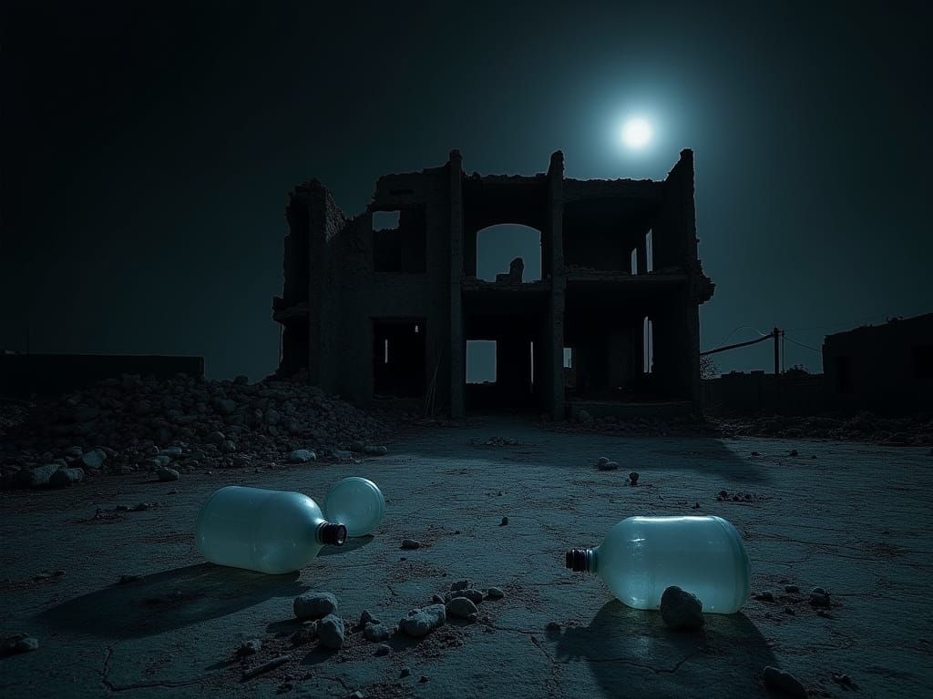War-Torn Gaza in Desolate Darkness