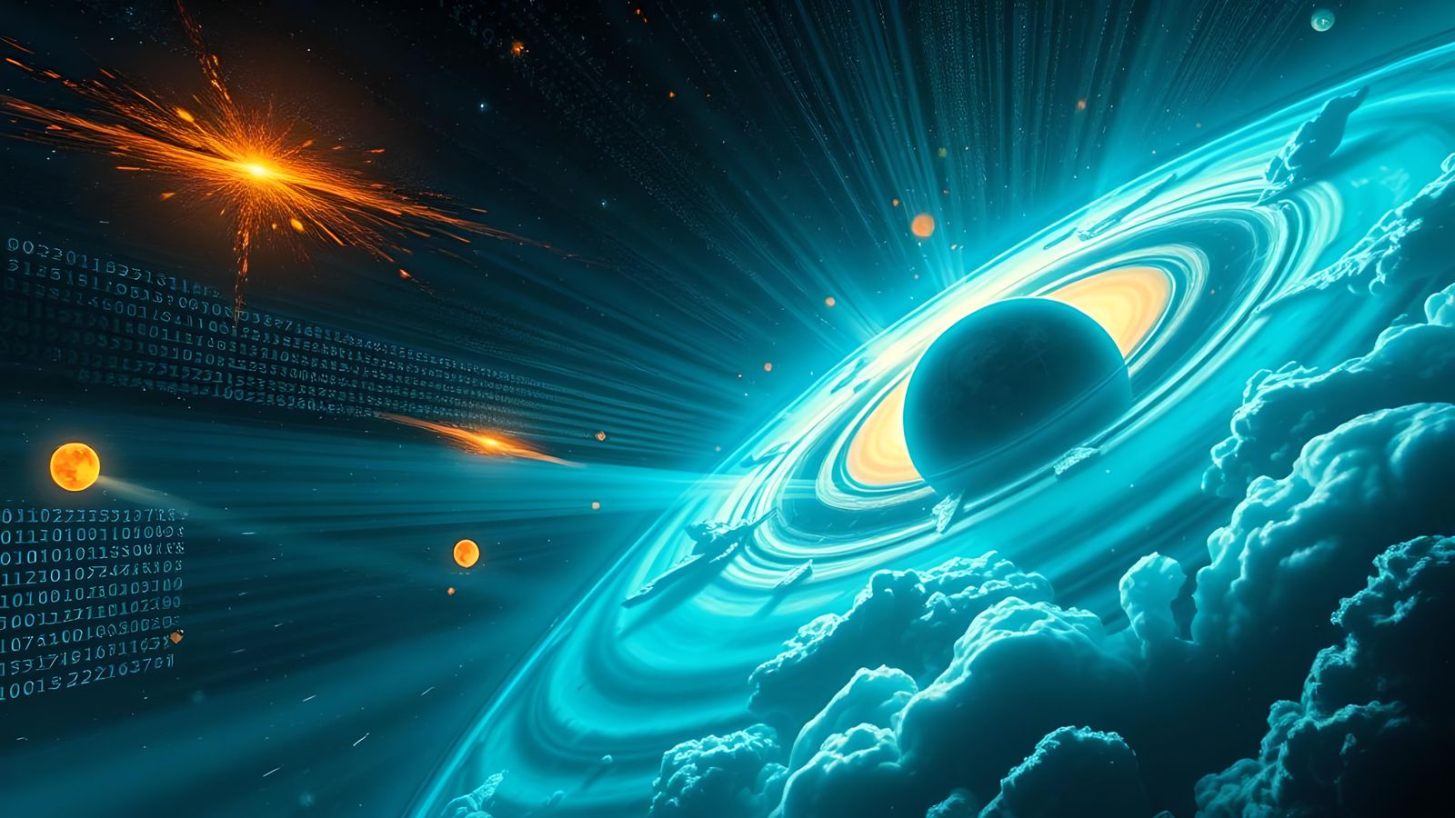 Cosmic Binary Code in Volumetric Lighting