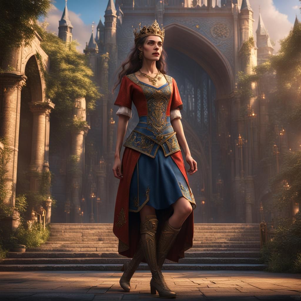 Fantasy Art: Beautiful Woman in Revealing Outfit