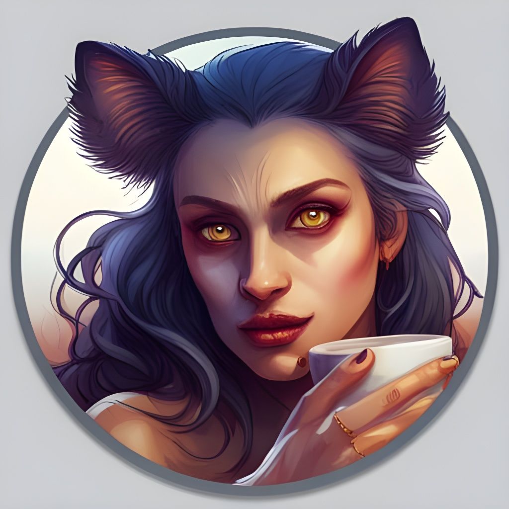 Aye-Aye with Coffee: Hyperdetailed Art Portrait