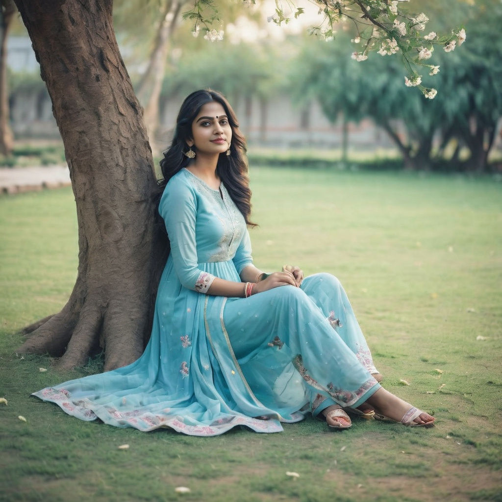 Goddess in Enchanting Garden Attire