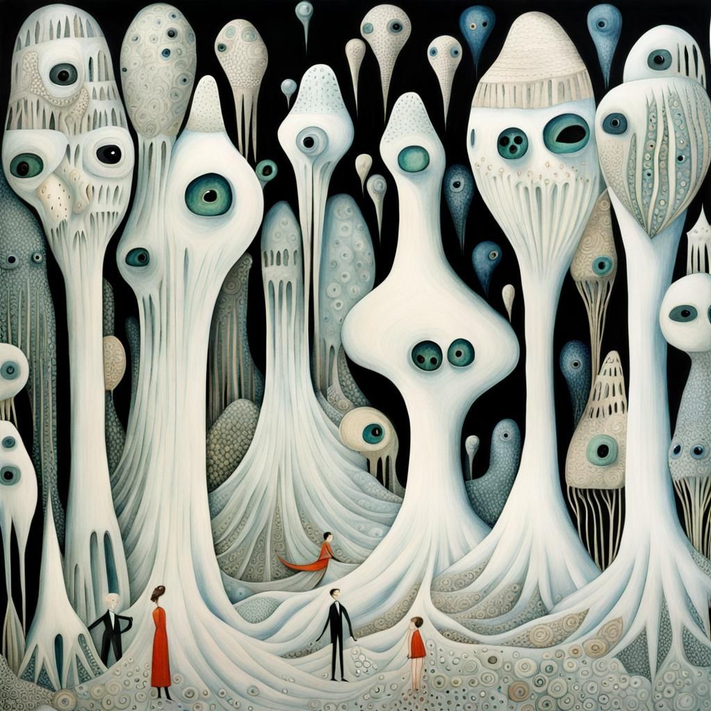 Luminescent Crystal Cavern with Ethereal Details