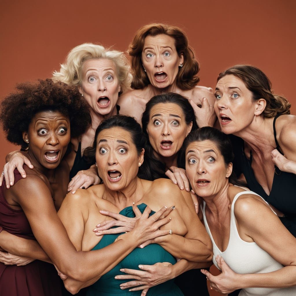 Women Surrounding Another Woman