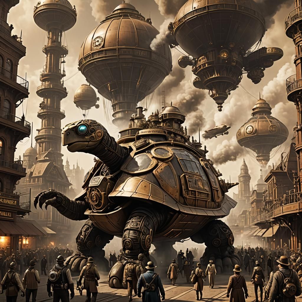 steampunk metropolis