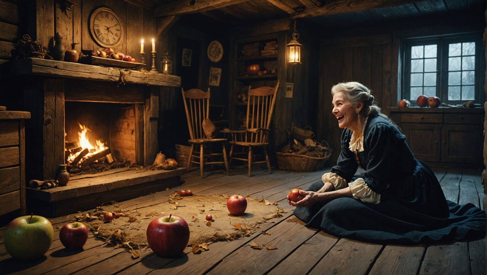 Witch and Snow White: Dark Fantasy Anime Scene