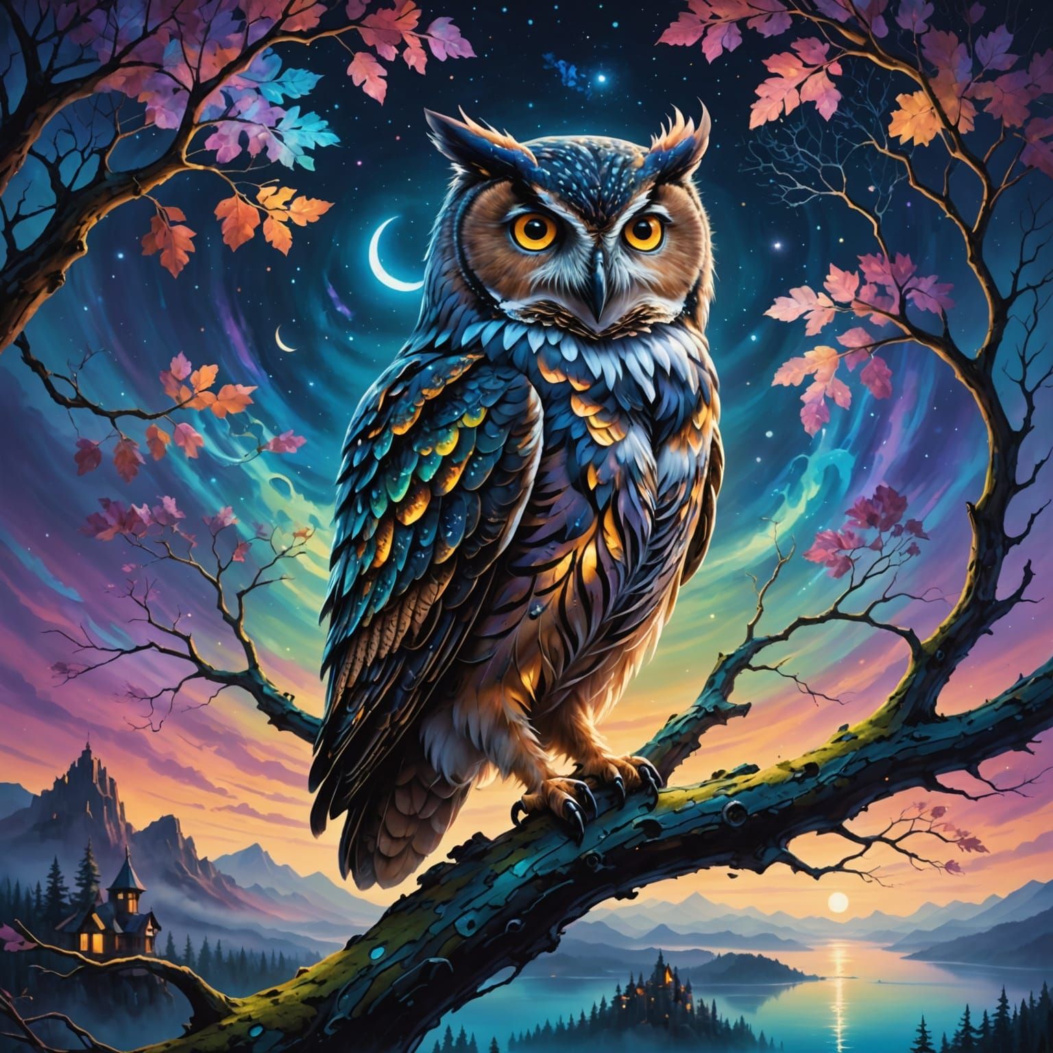 Galaxy owl