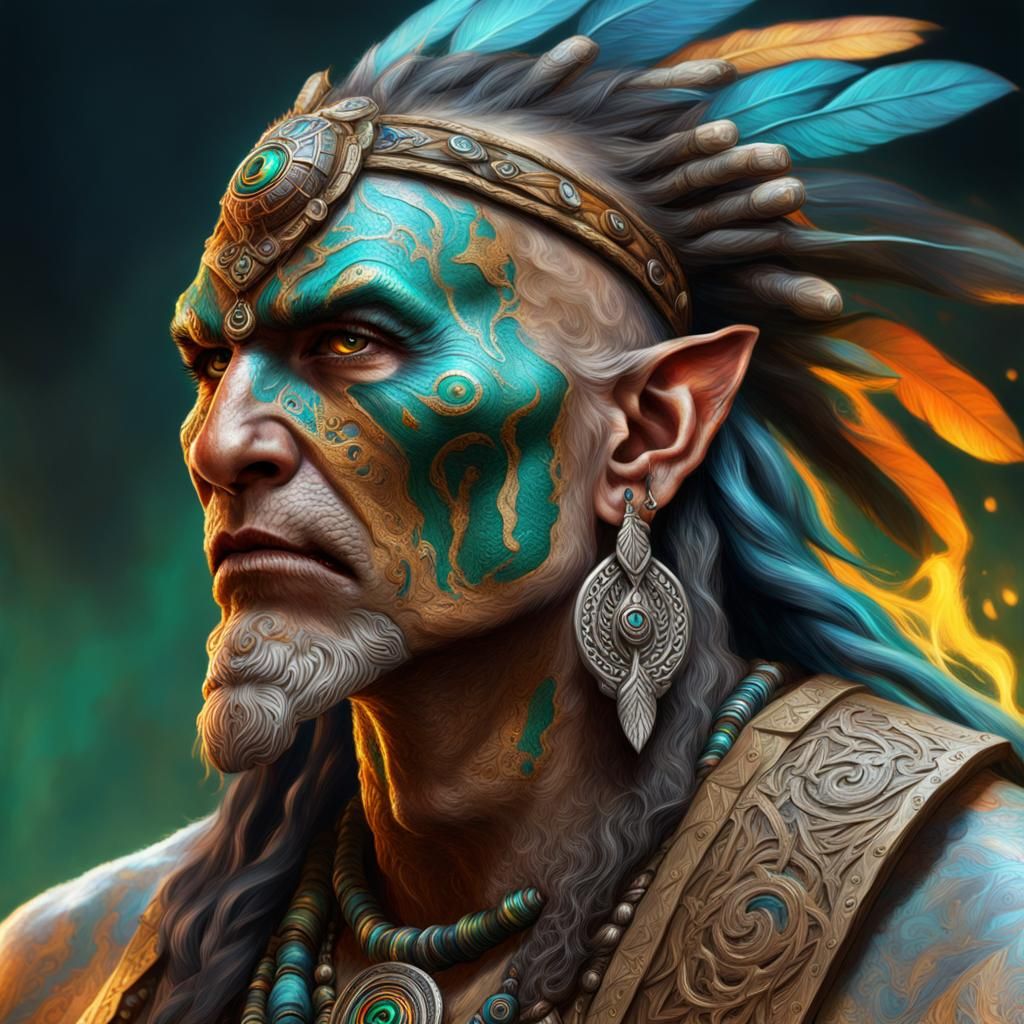 CelticPunk Shaman in Detailed Splash Art