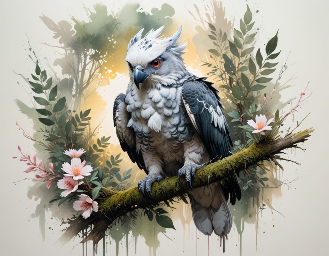 Majestic Harpy Eagle in Golden Hour Amazon Light