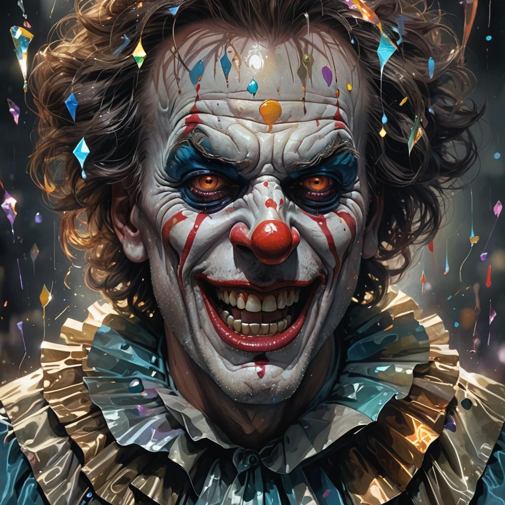 Sorrowful Clown Weeping Glass Tears: Concept Art