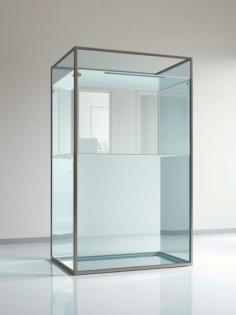 Surreal Serenity in a Photorealistic Glass Tank
