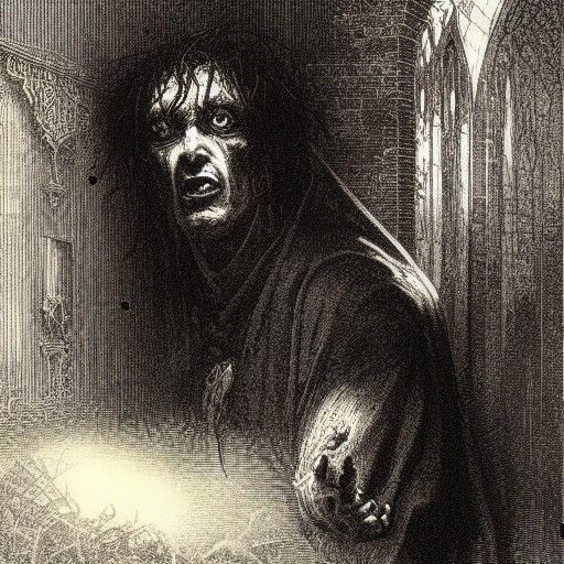 Gothic Printer in Horror Style