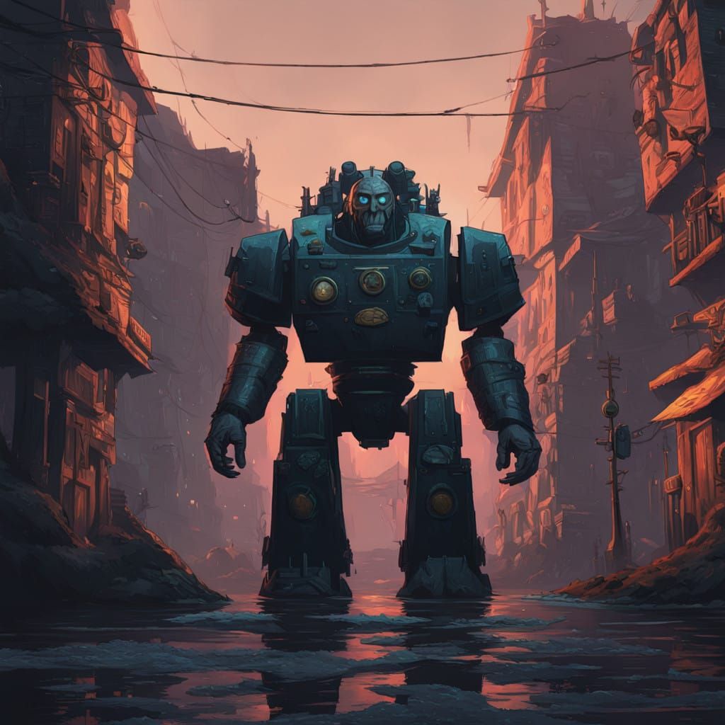 Cyberpunk Gangster in Gritty Alleyway