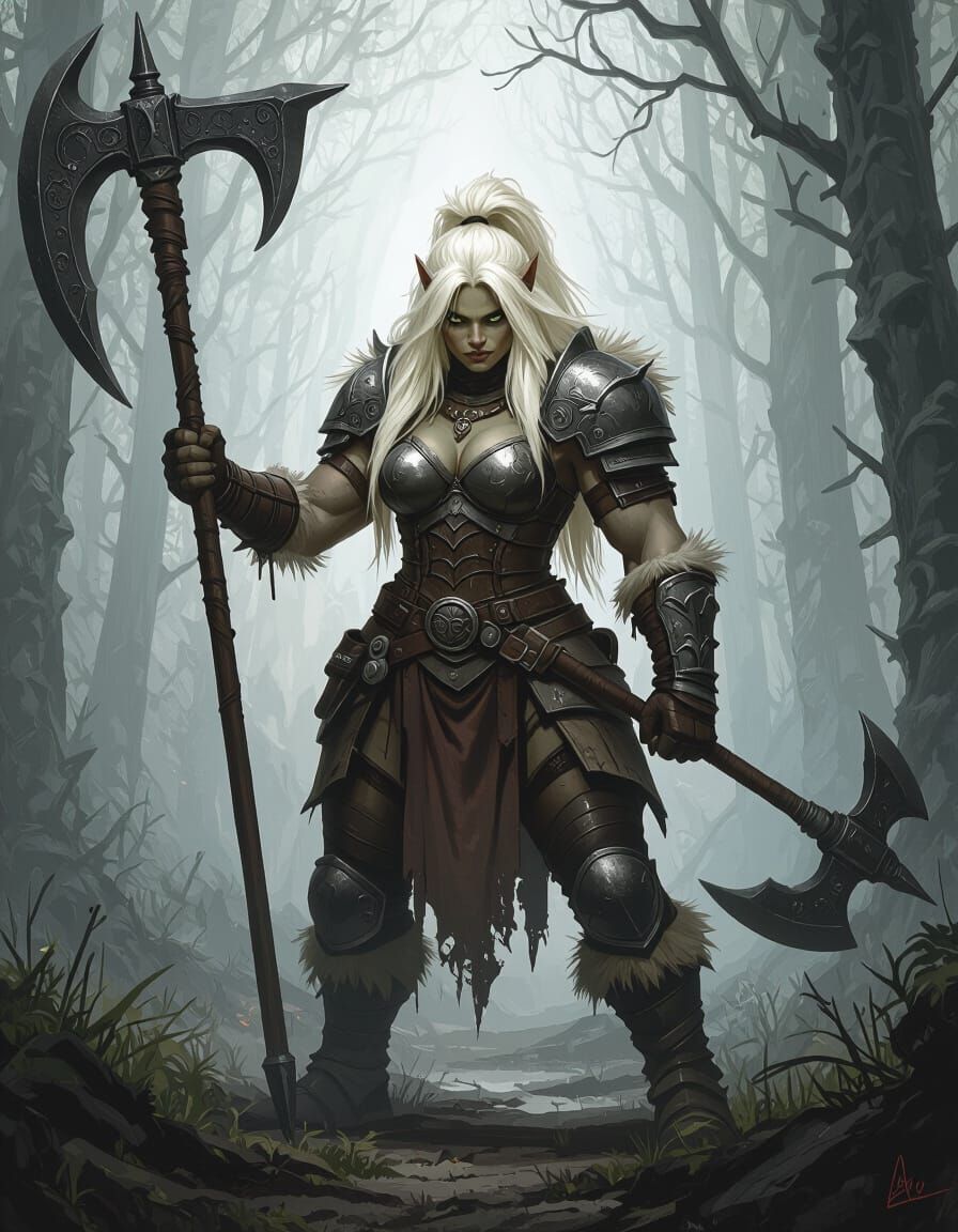 Bugbear Warrior in Dark Fantasy Forest