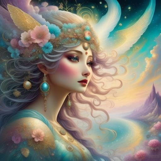 Goddess of Summer in Magical Fantasy Style